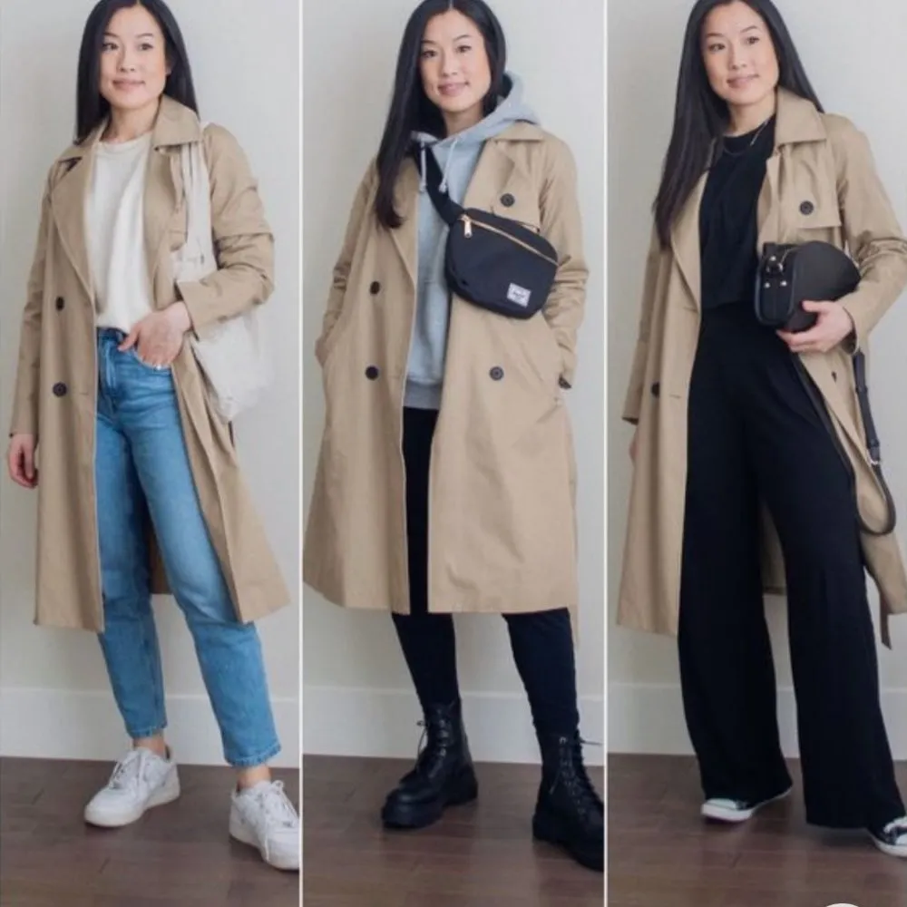 VTG Wild Rose Trench Coat - Image 2