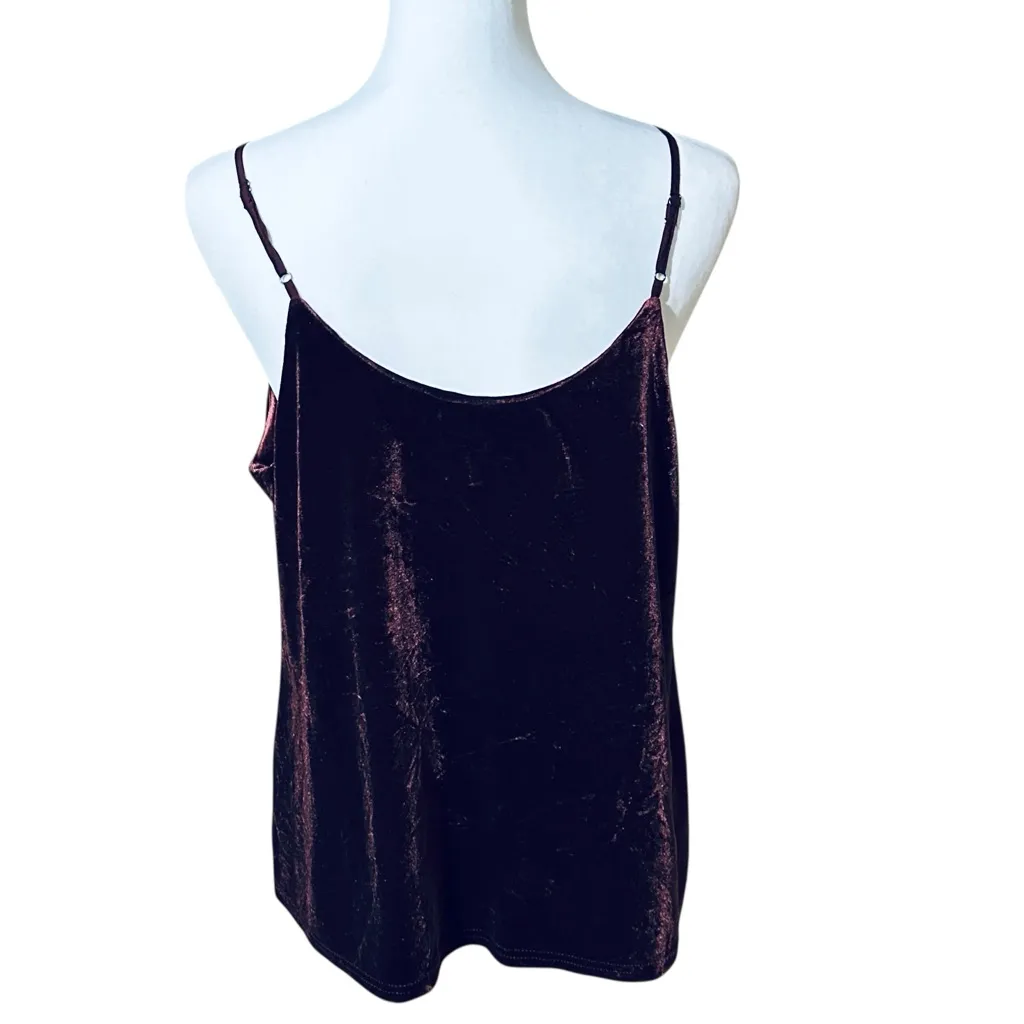 Burgundy Red Purple  Velvet Camisole Top Great for the holidays! - Image 4