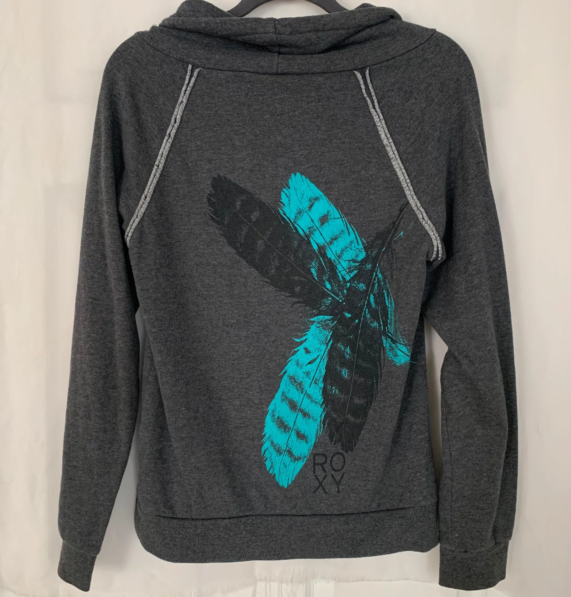 Grey Feather Pullover Mock (ish) Neck - Image 2