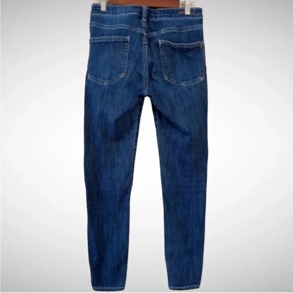 PILCRO AND THE LETTERPRESS ANTHROPOLOGIE High Rise Dark Wash Jeans 27 |‎ EUC - Image 4
