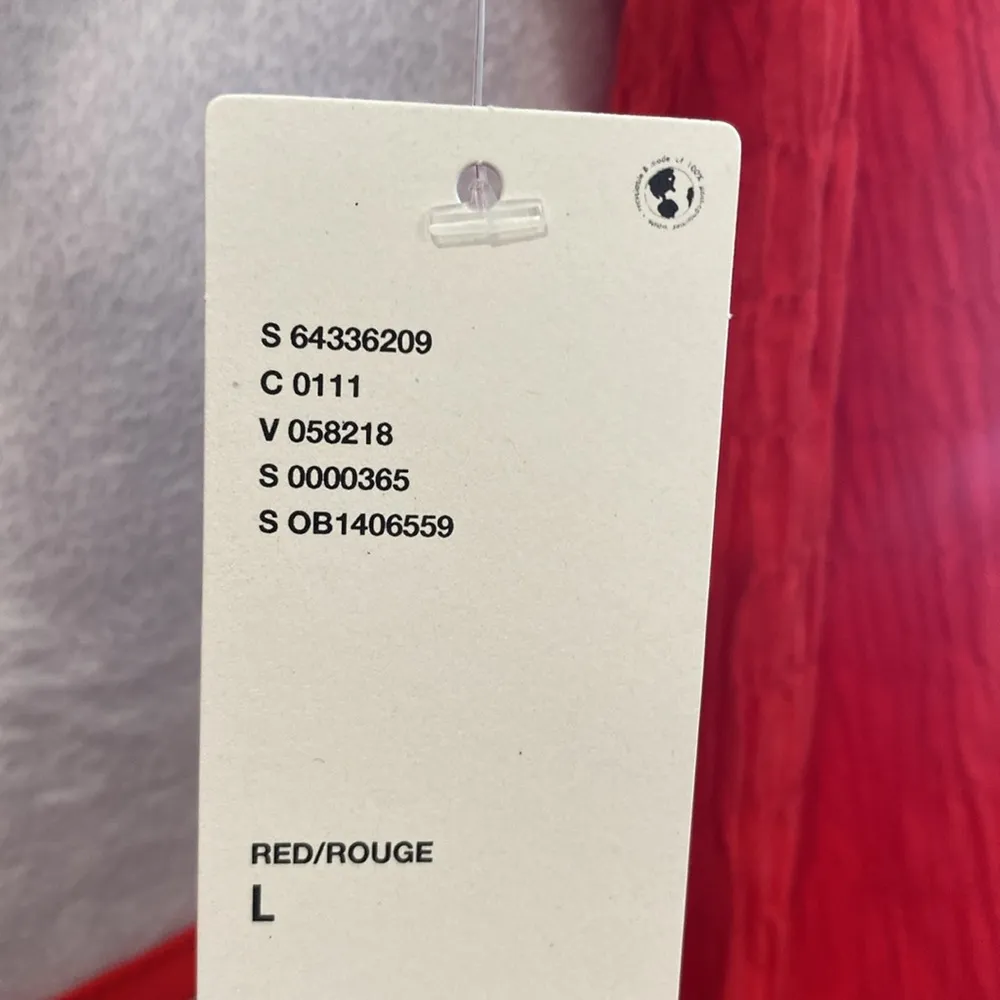 URBAN OUTFITTERS Uo Vida Lace-back Smocked Top In Red Smocked Women's Top SZ L - Image 5