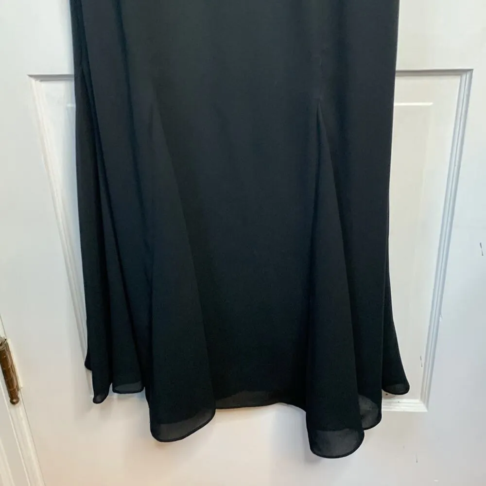 Jessica McClintock Gunne Sax Vintage 90s Black Long Formal Dress W-709 Size 3/4 - Image 3