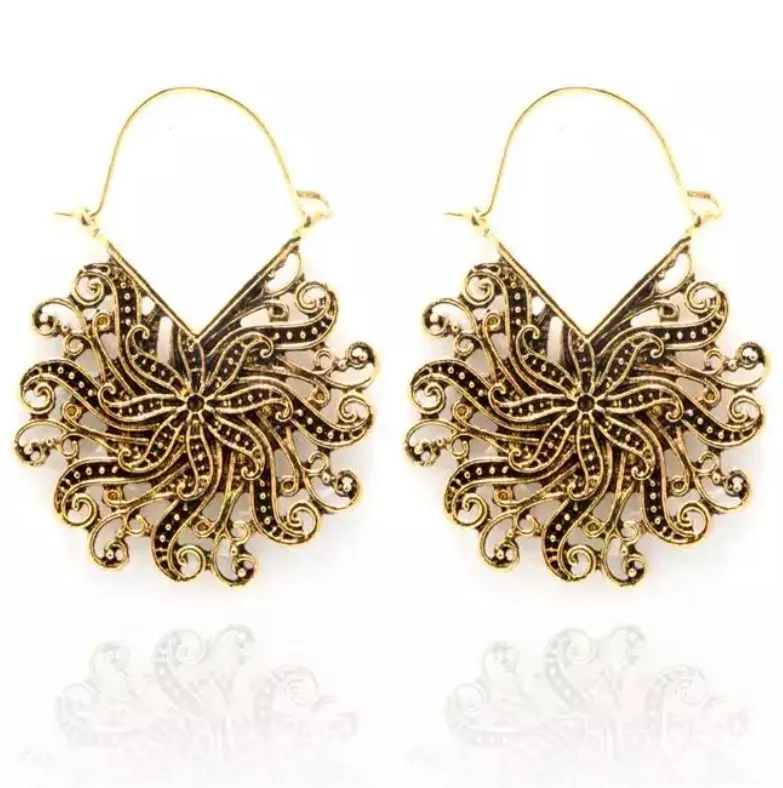 Boutique NEW ANTIQUE GOLD  BOHO EARRINGS - Image 2
