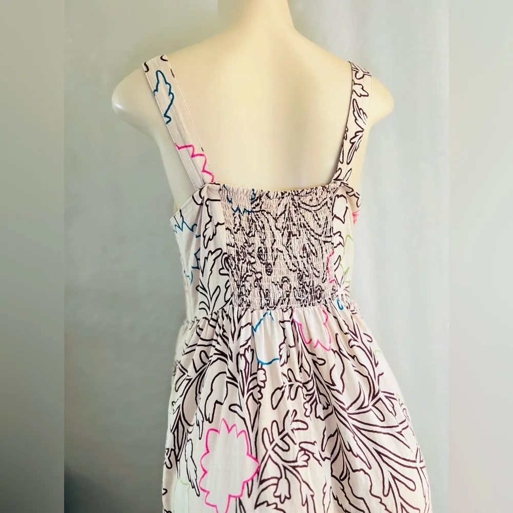 KNOX ROSE dress Long Floral Print Sleeveless Rear Smocked Dress Size medium - Image 6