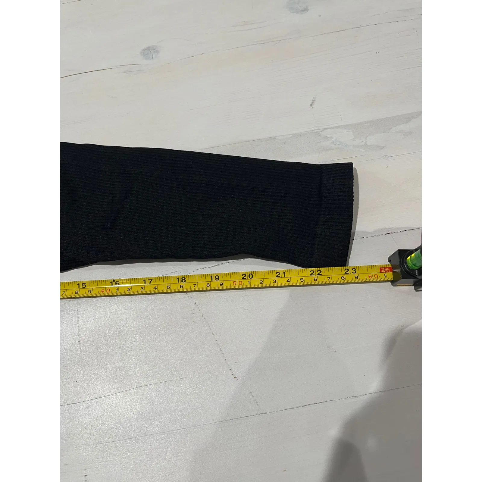 OQQ Women's‎ Black Ribbed Seamless Leggings Size S Activewear Fitness - Image 5