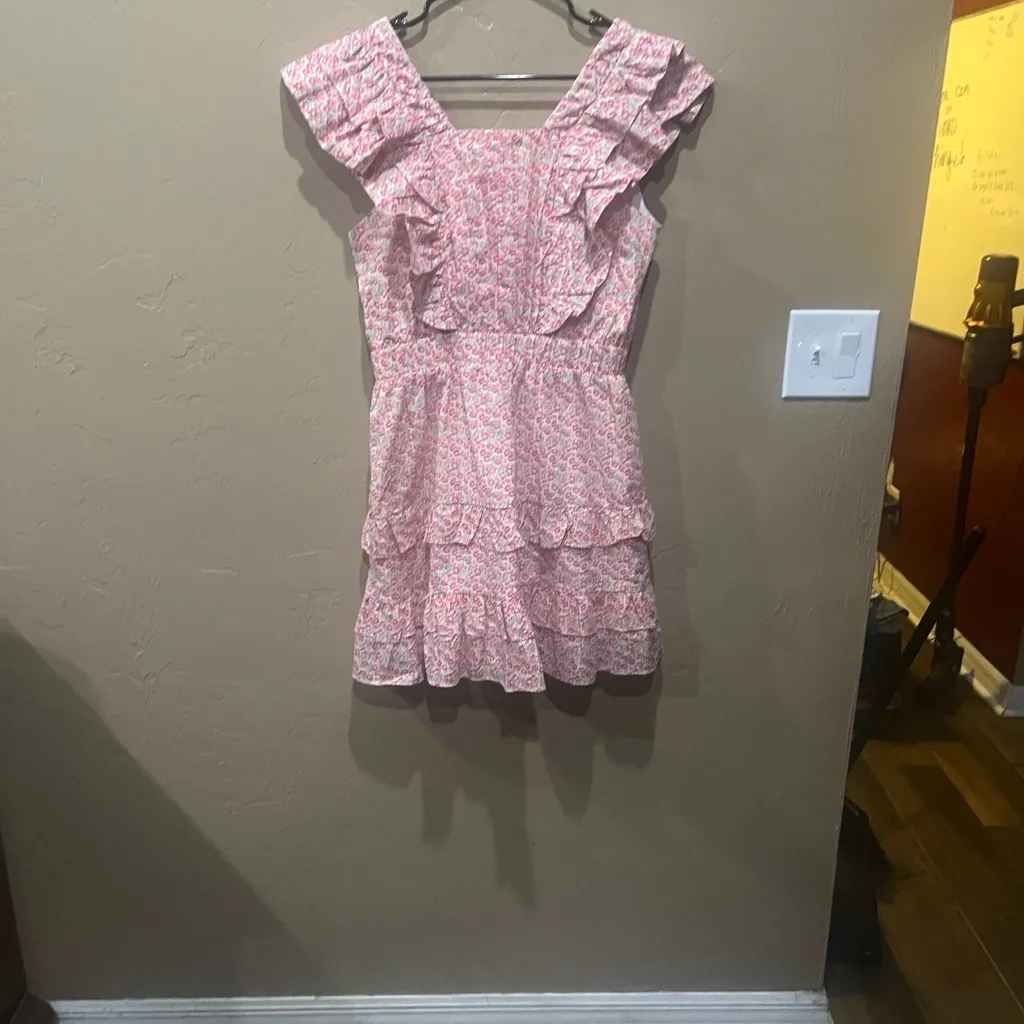 Hyacinth House Pink Ruffled Mini Dress Size M - Image 4