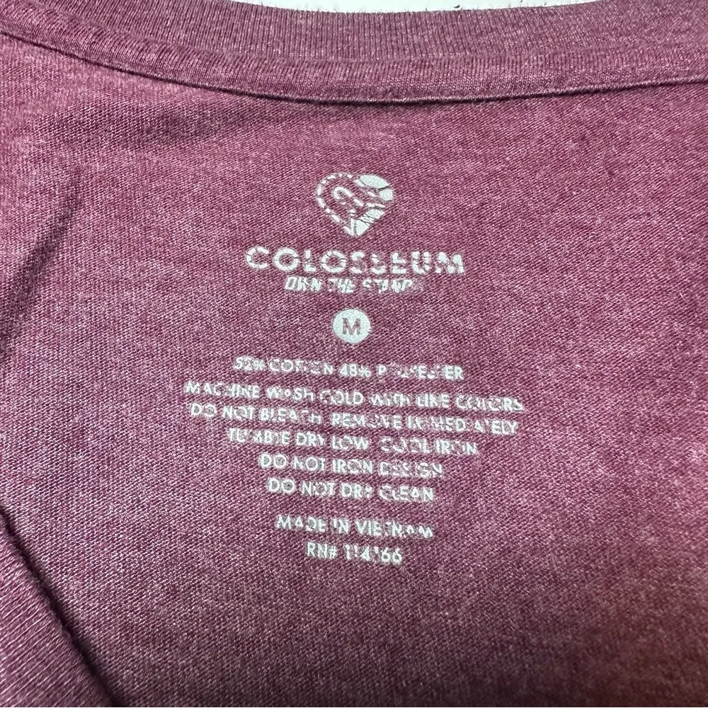 Virginia Tech Maroon Vneck Hokies Short Sleeve Tee Shirt T Shirt Medium - Image 4