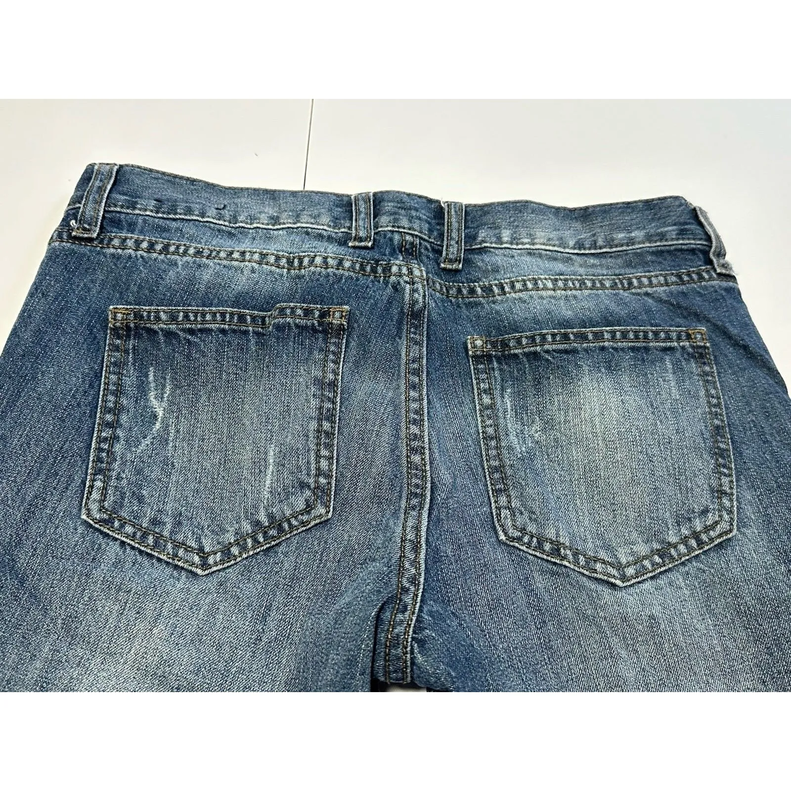 Banana Republic Girlfriend Cropped Distressed Jeans Size 29 - Image 9