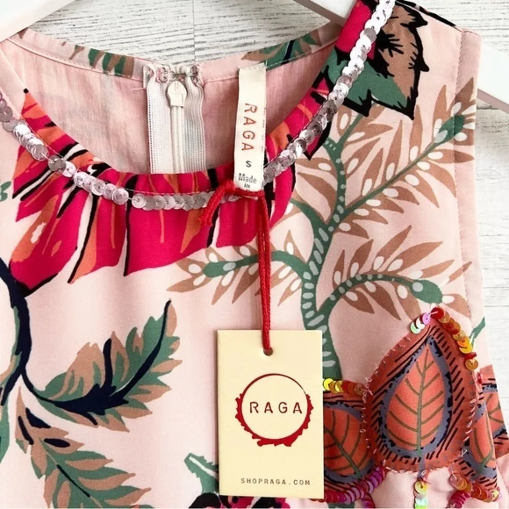 Raga Botanical Scoop Hem Embellished Mini Dress - Image 5