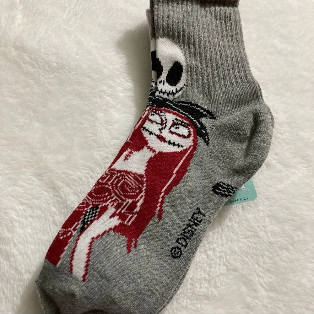 Nightmare Before Christmas Valentines 3 Pairs Crew Socks NWT Jack and Sally - Image 4
