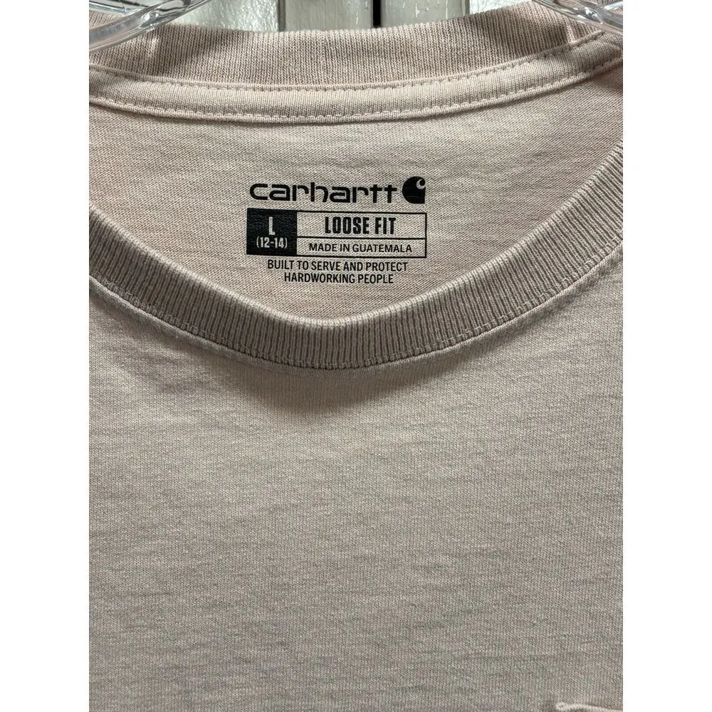 Loose Fit Soft Pink Short Sleeve Logo Graphic T-Shirt‎ Size L (12-14) - Image 2