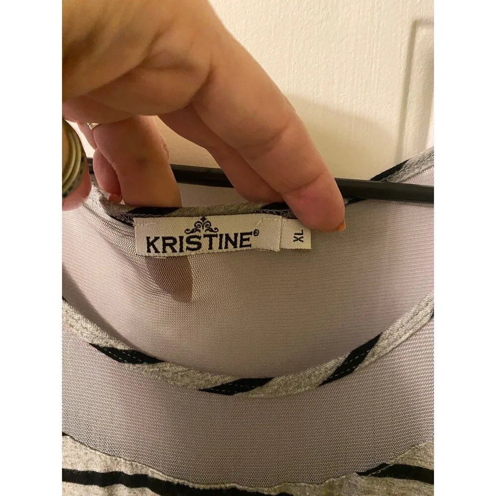 High low striped Maxi Dress XL - Image 3