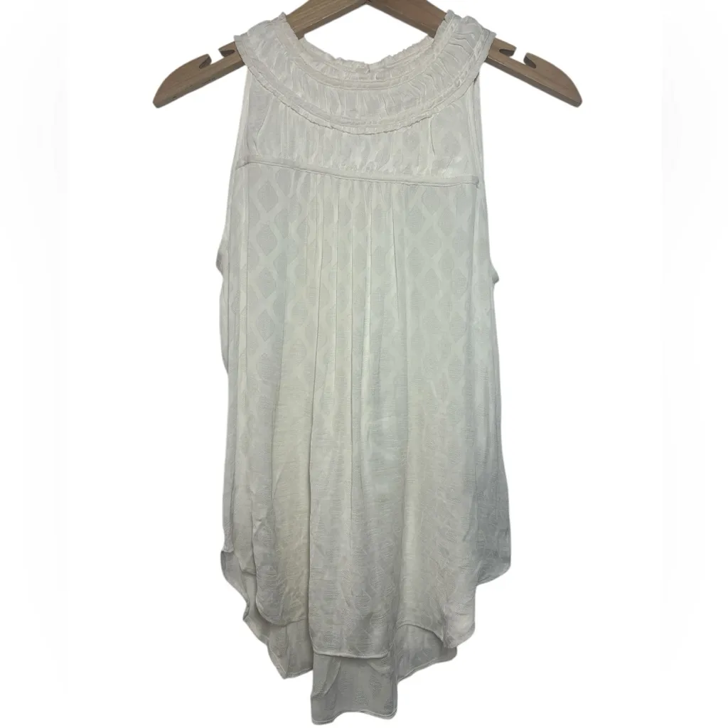 Anthropologie Maeve Ivory Clovis Pleated Top - Image 4