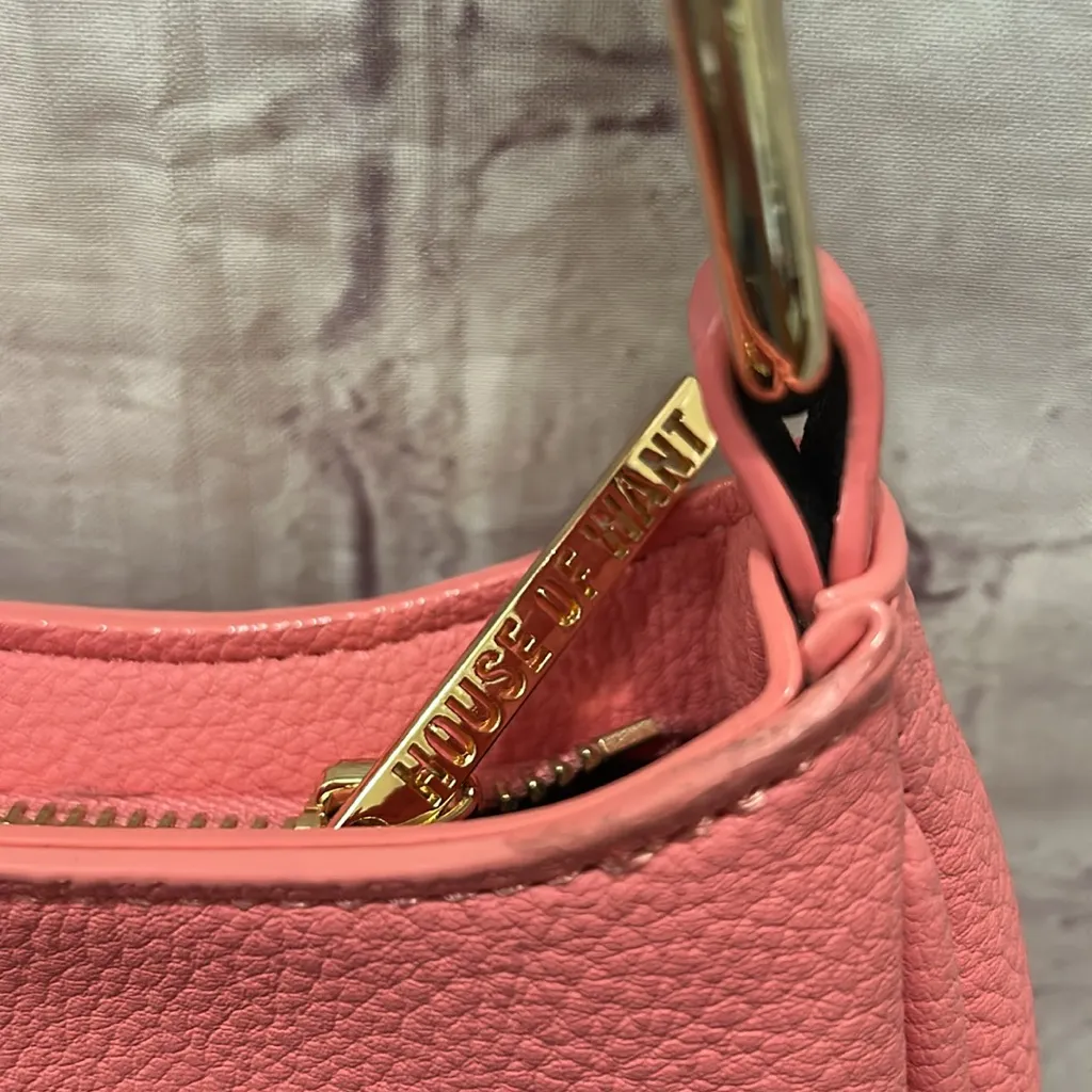 NWOT House Of Want Newbie Baguette Shoulder Bag Peony Vegan Leather Y2K Pink - Image 4