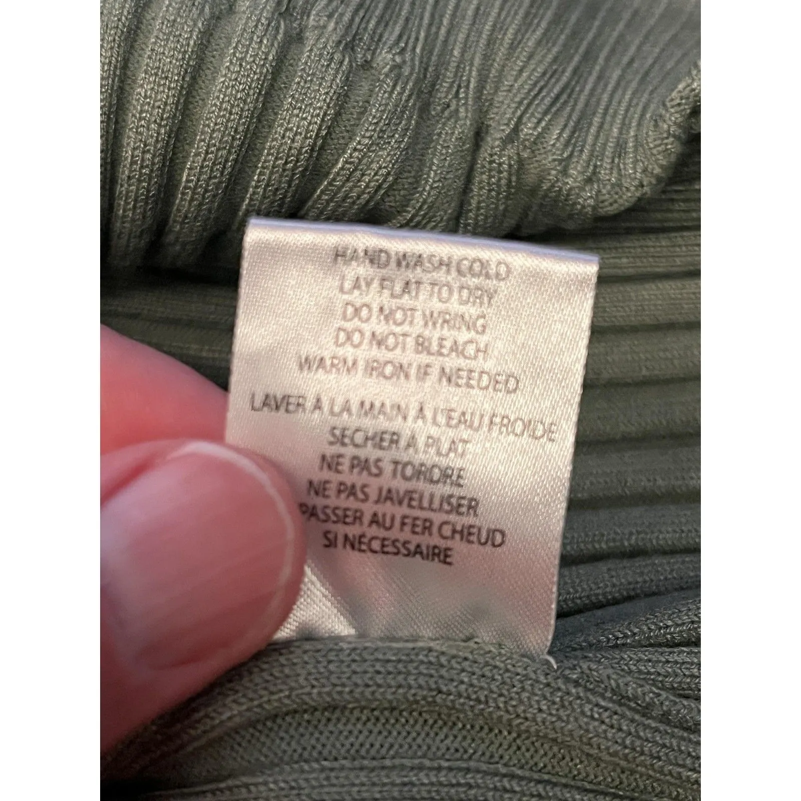 Rafiana Sweater Womens XL Green Sleeveless Mock Neck Ribbed Knit Tank Top - Image 7