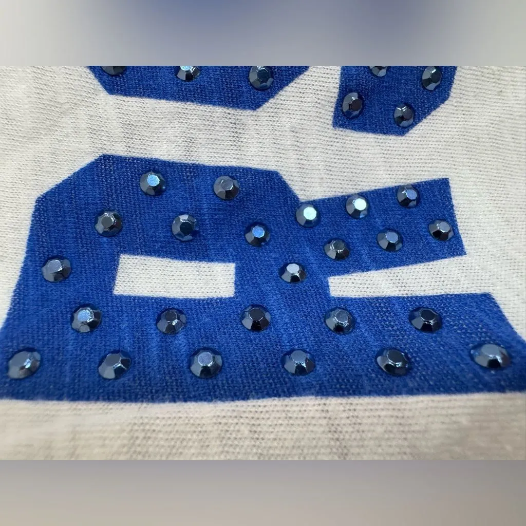 VS PINK Victoria’s Secret MLB Dodgers Long Sleeve Bling Raglan Tee Small - Image 6