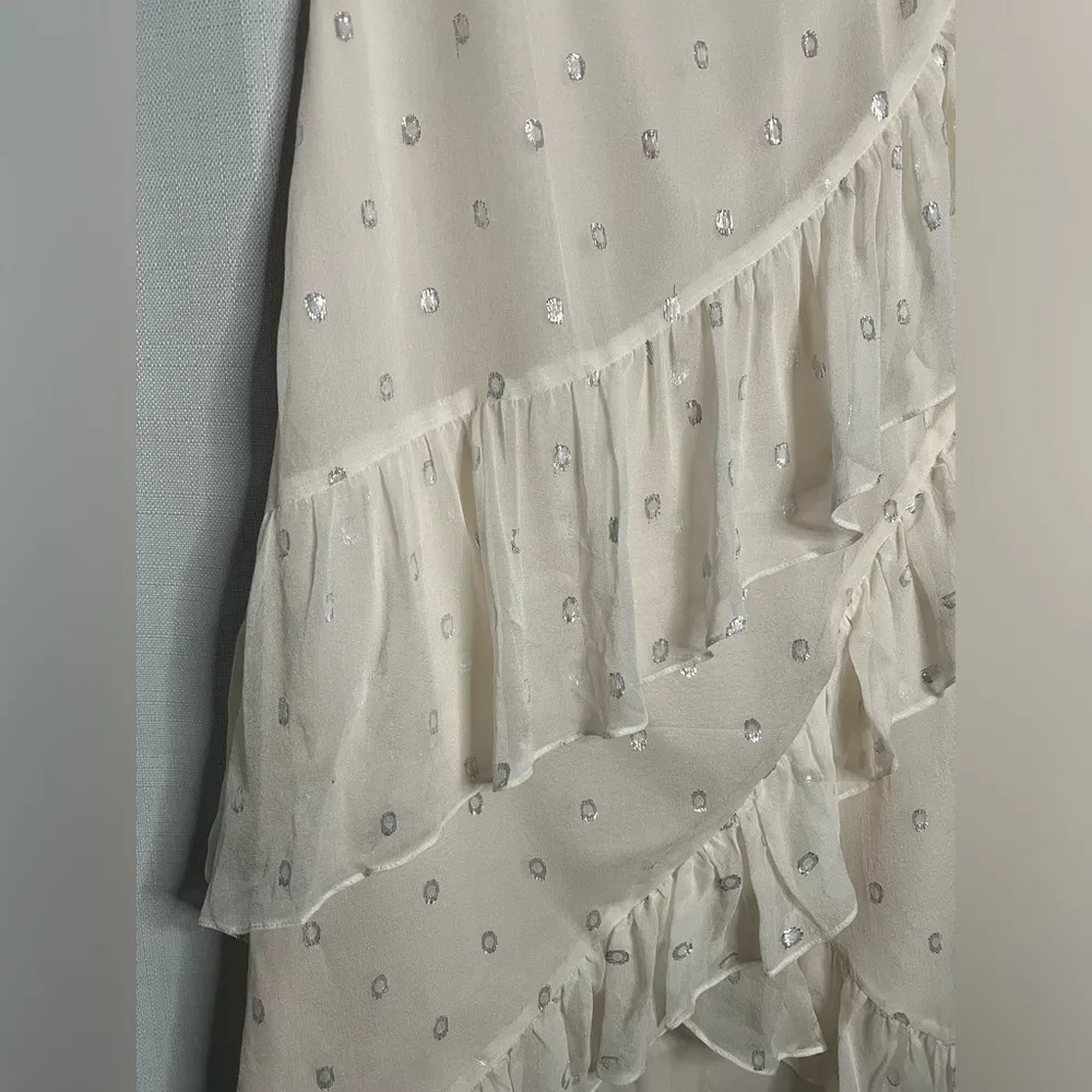 House of Harlow x Revolve Ivory White Layered Midi Dress Small - Image 5