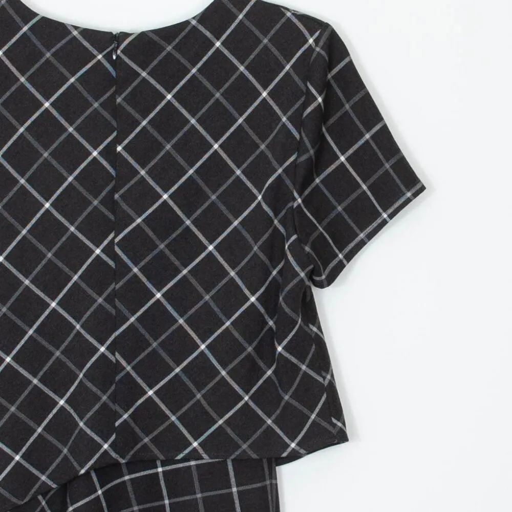 Anthropologie Bailey 44 Anaretta Asymmetrical Tiered‎ Plaid Top Womens Medium - Image 8