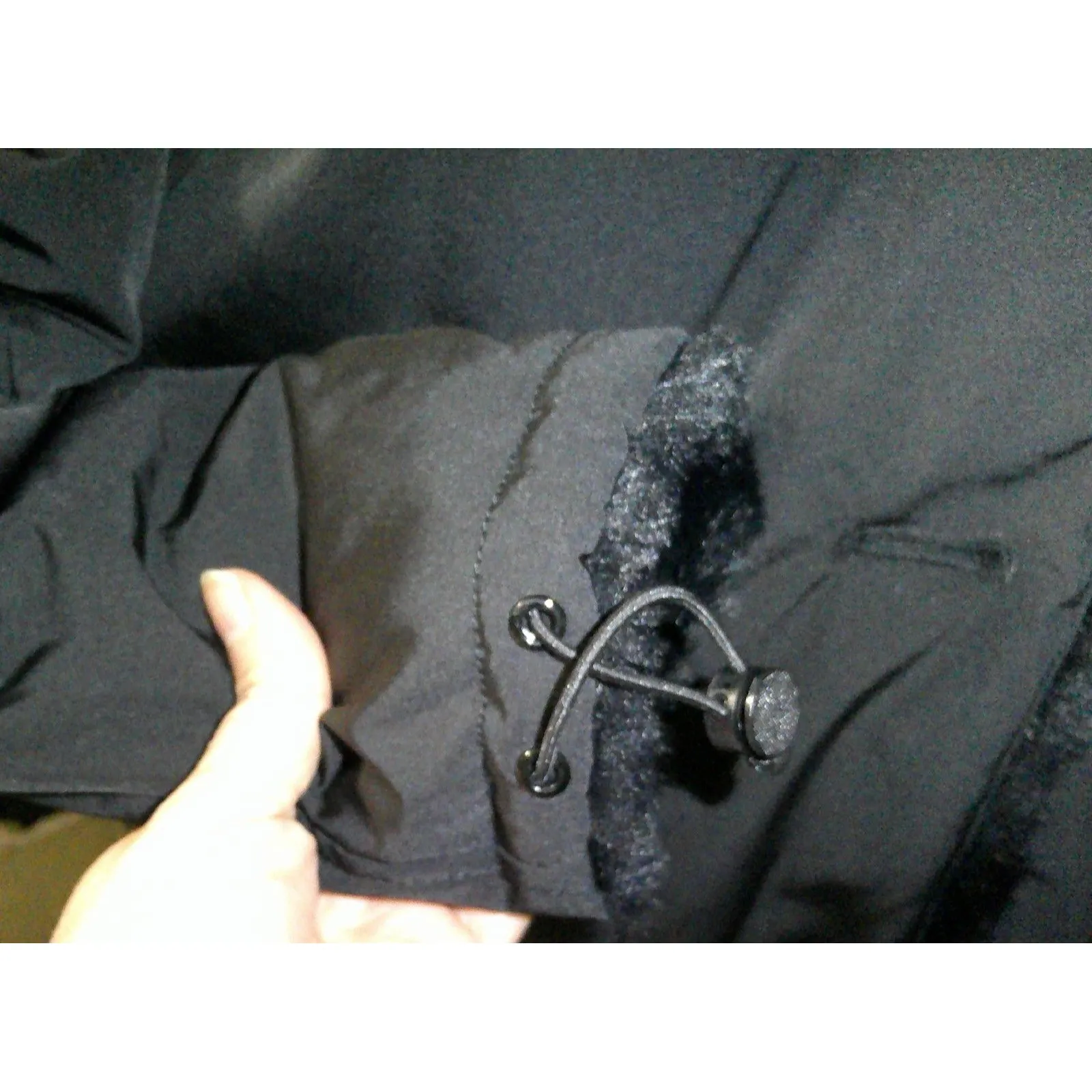 NWT $675 Jane Post S Womens Reversible Cocoon Coat Faux Fur Black Soft Warm Hood - Image 9