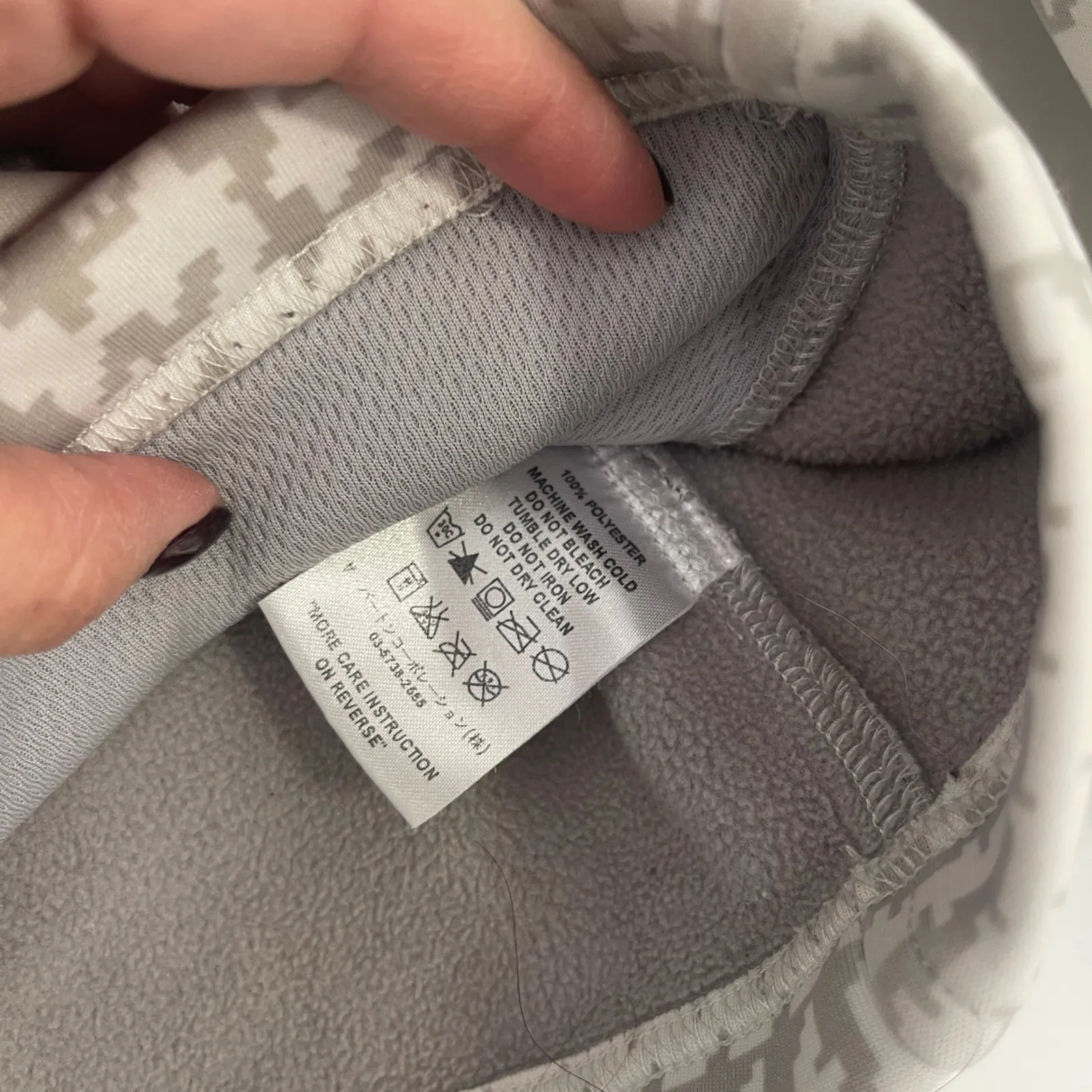 Burton Houndstooth Full Zip Hoodie‎ Ski Jacket Women's Size Medium Grey White - Image 9