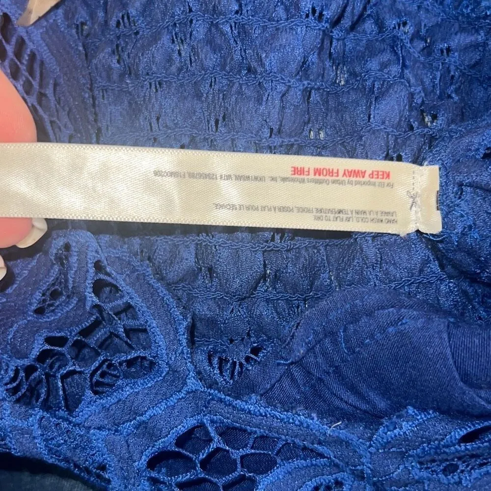 ✨Free People Adella Blue Lace Sz Large Bralette✨ - Image 12