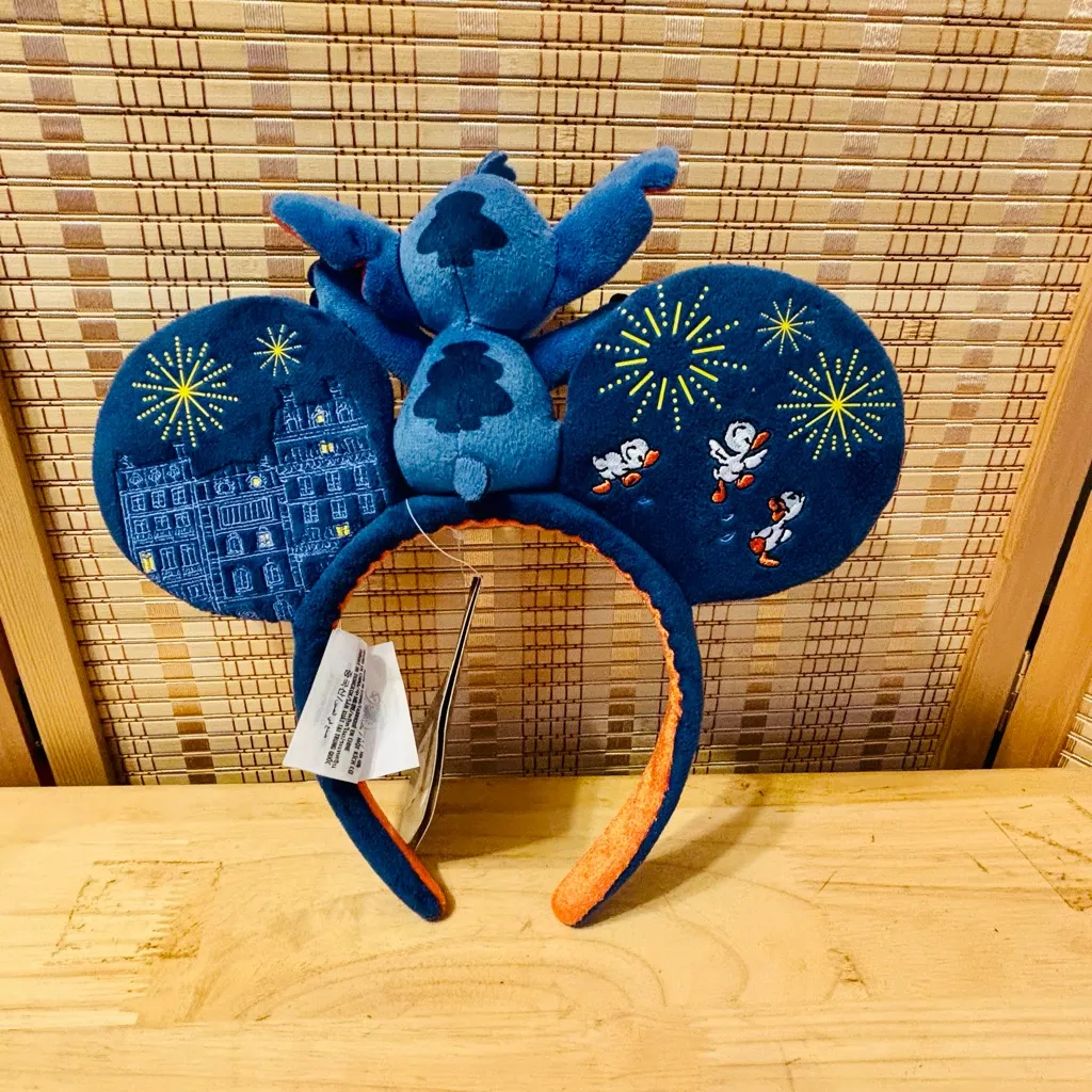 Disney Paris Parks Lilo & Stitch plushie animal Minnie Mouse ears headband - Image 5