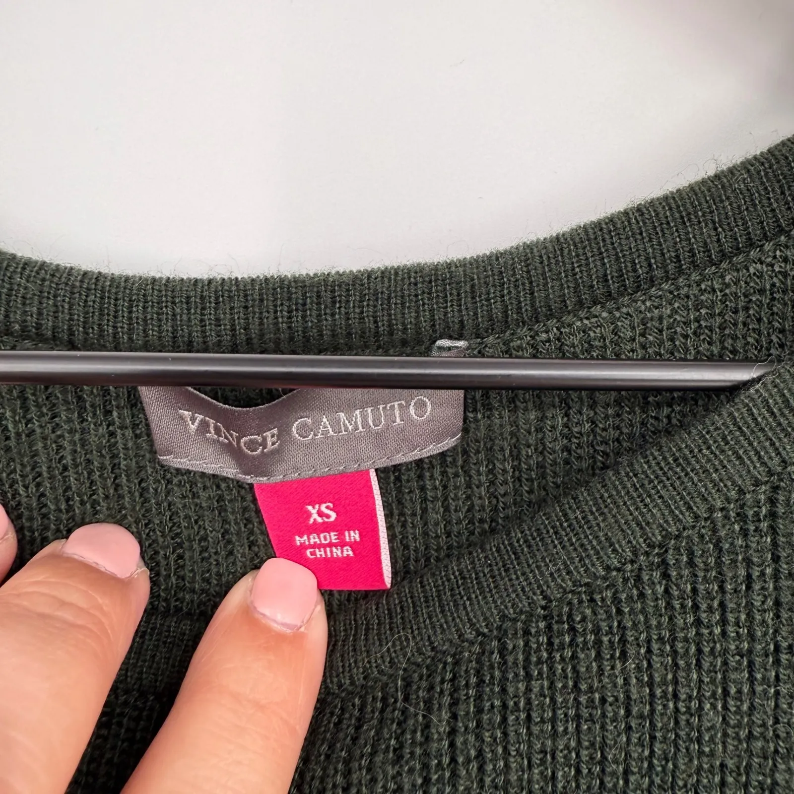 Vince Camuto Colorblock Waffle Knit Long Sleeve Pocket Tunic Sweater XS - Image 3