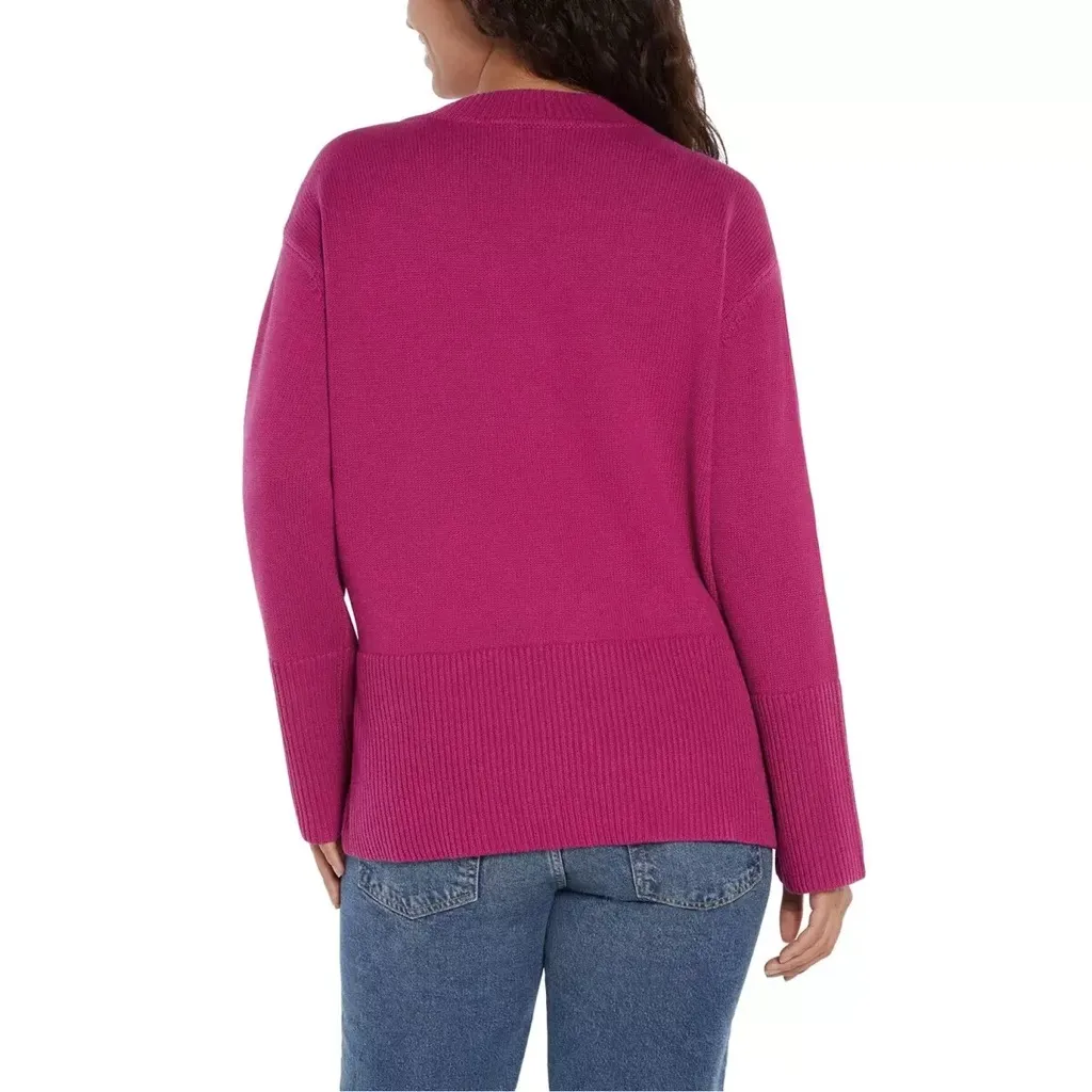 GAP Women's Crewneck Long Sleeve Cotton Pullover Pink Size Small - Image 9