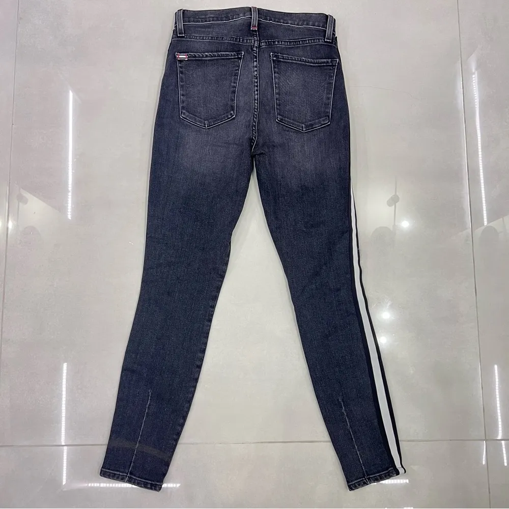 ALICE + OLIVIA JEANS
Good High-Rise Exposed Button Skinny Jeans with Stripes - Image 6