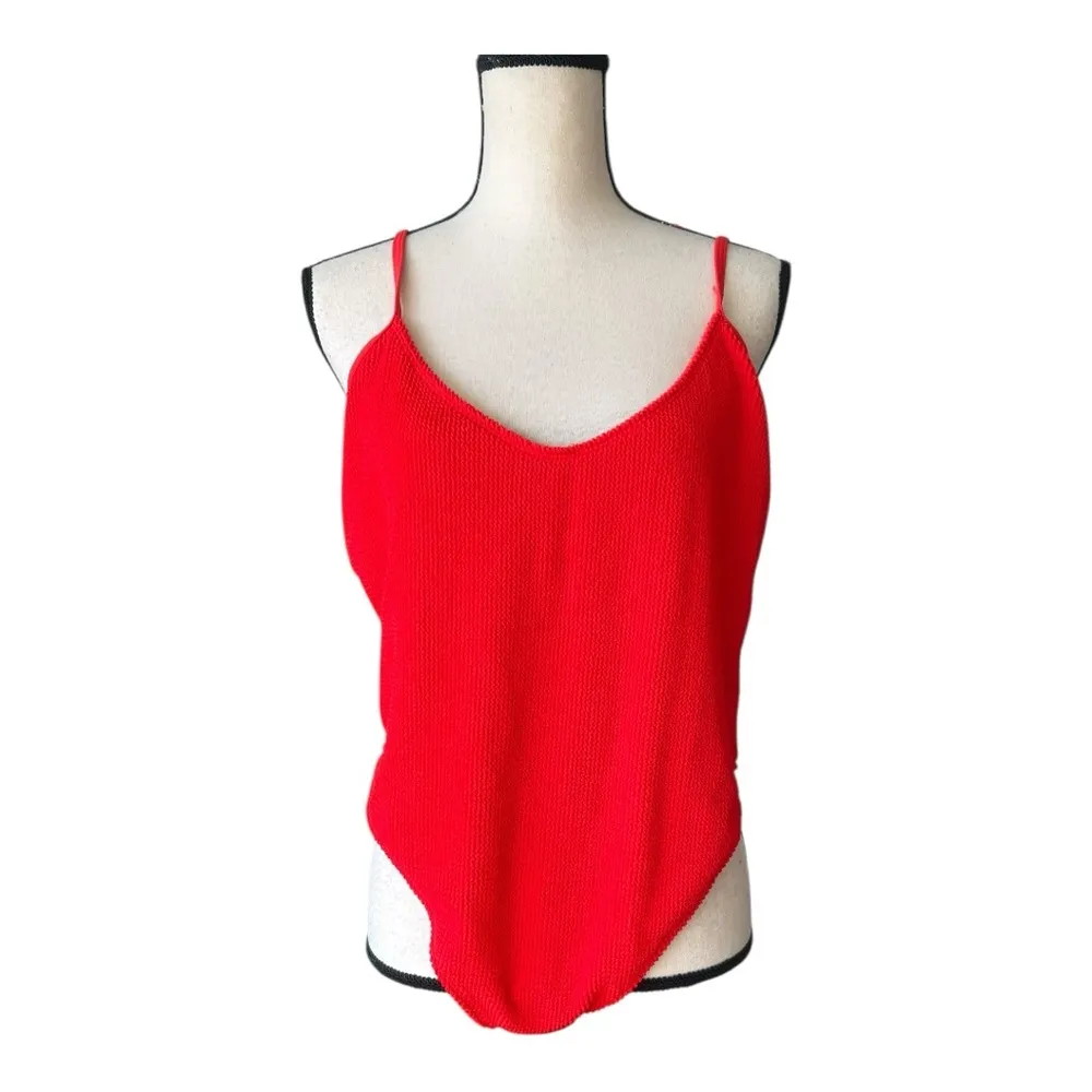 NWOT Good American Red Always Fits One-Piece Swimsuit Size 7/8 (4XL/5XL) - Image 3
