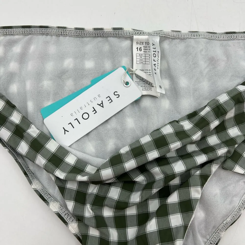 Seafolly  Check Printed Bikini Green Set - Image 5