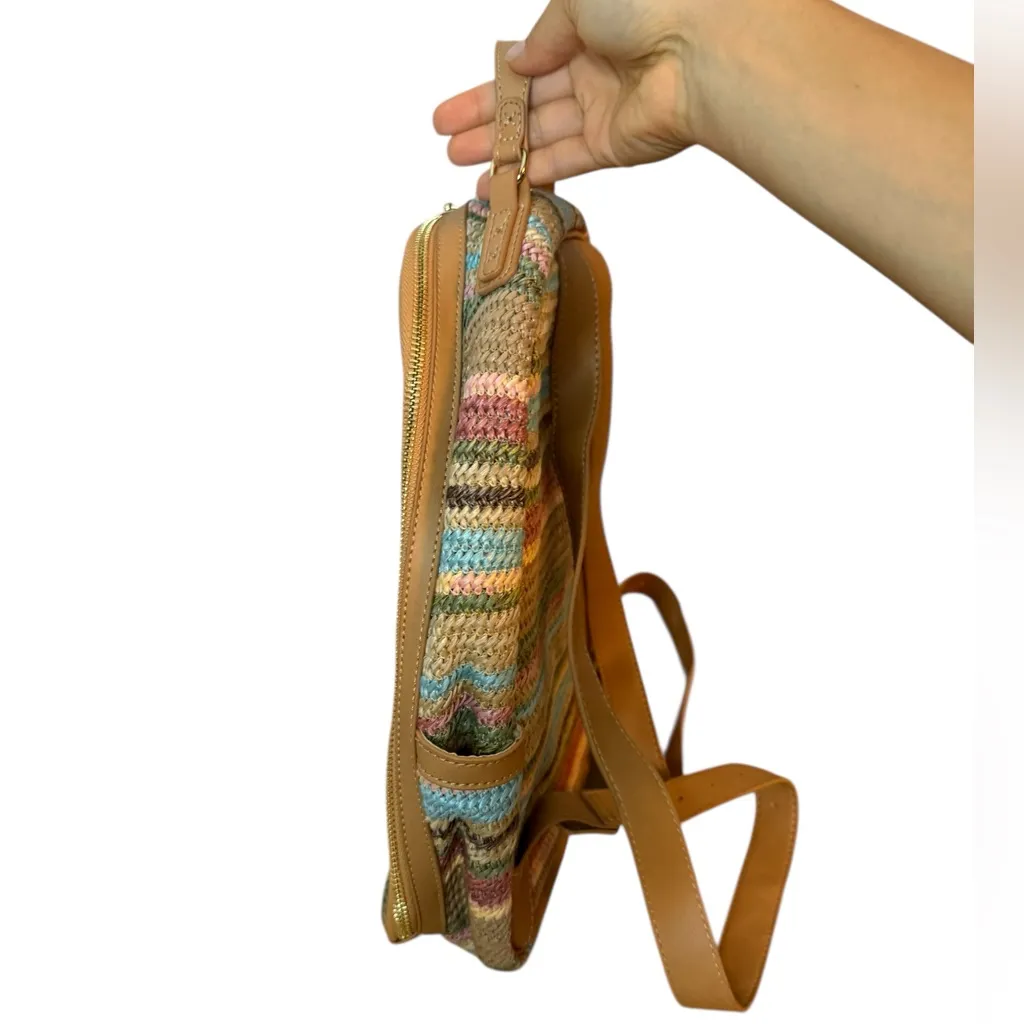 Tommy Bahama Multicolor Straw Medium Backpack - Image 2