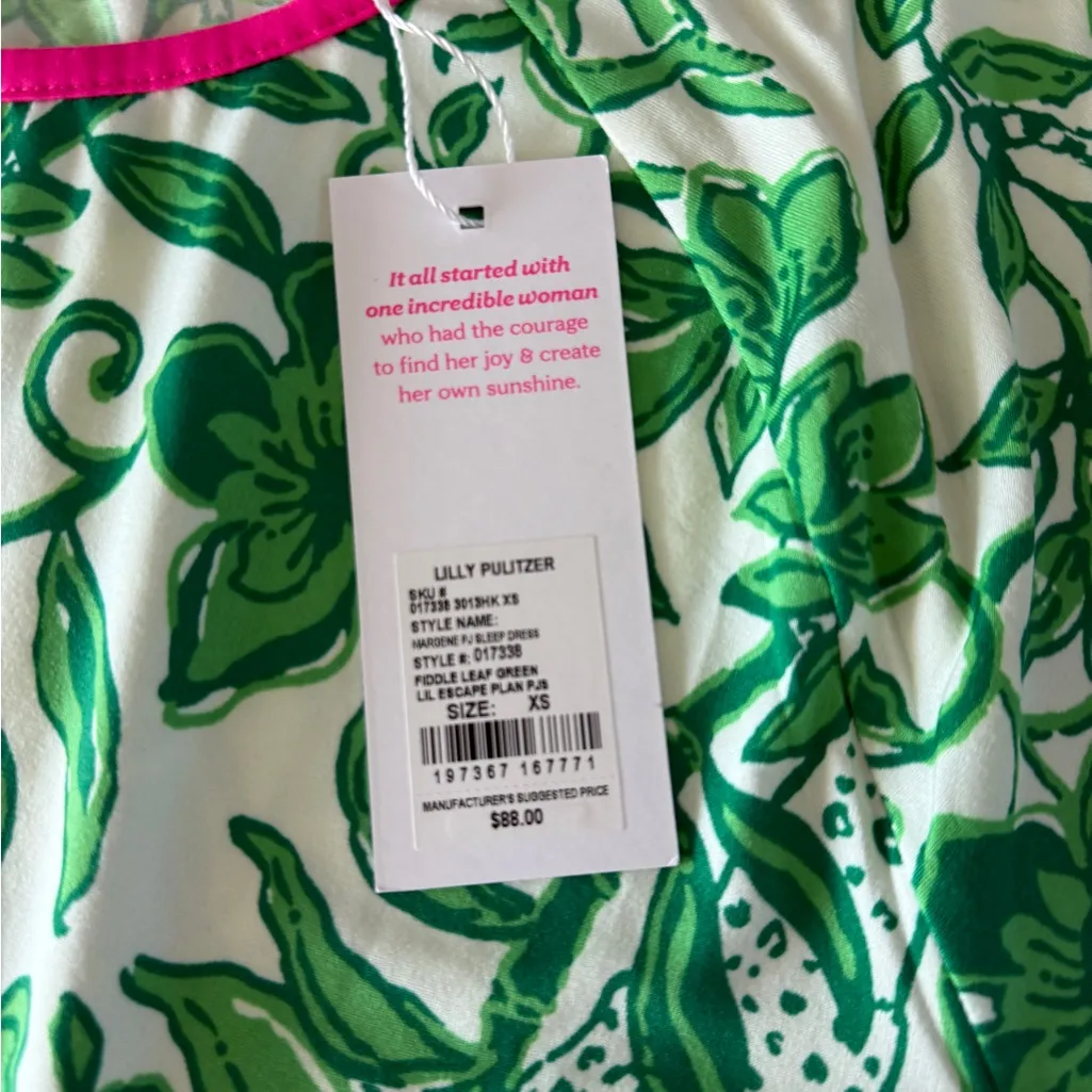 Lilly Pulitzer Margene Pajama Sleep Dress NWT size XS - Image 3