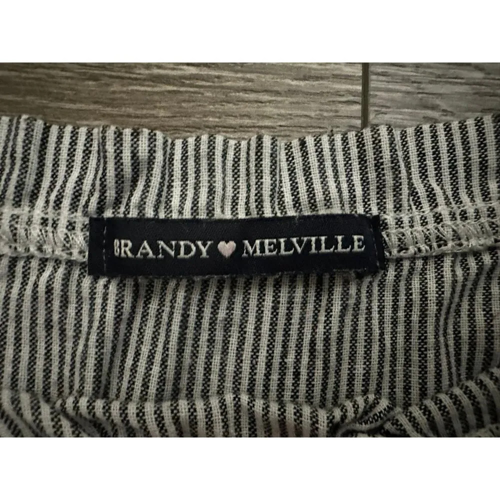 Brandy Melville Womens Long Sleeve Theia Off The Shoulder Striped Top - Image 4