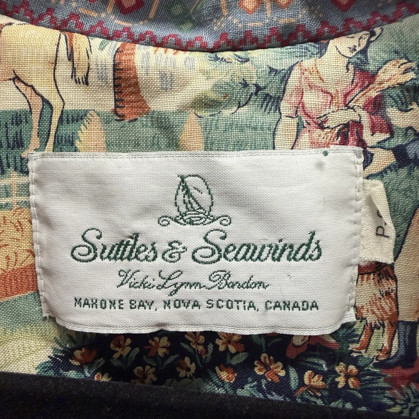 Suttles & Seawinds Vicki Lynn Bardon Vintage Women's Denim Jacket Size OS Small Blue - Image 4