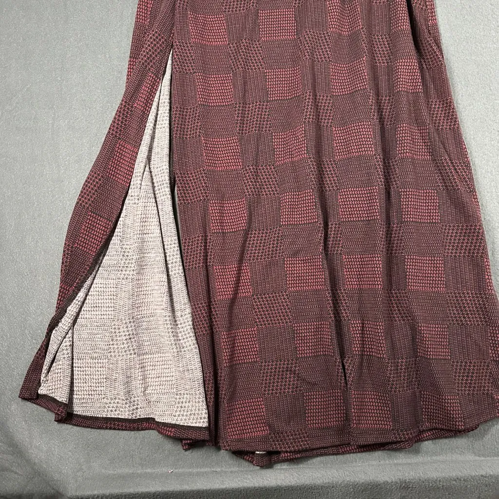 Lularoe Womens‎ XS Joy Red Houndstooth Patch Maxi Sleeveless Vest Duster NWT - Image 9