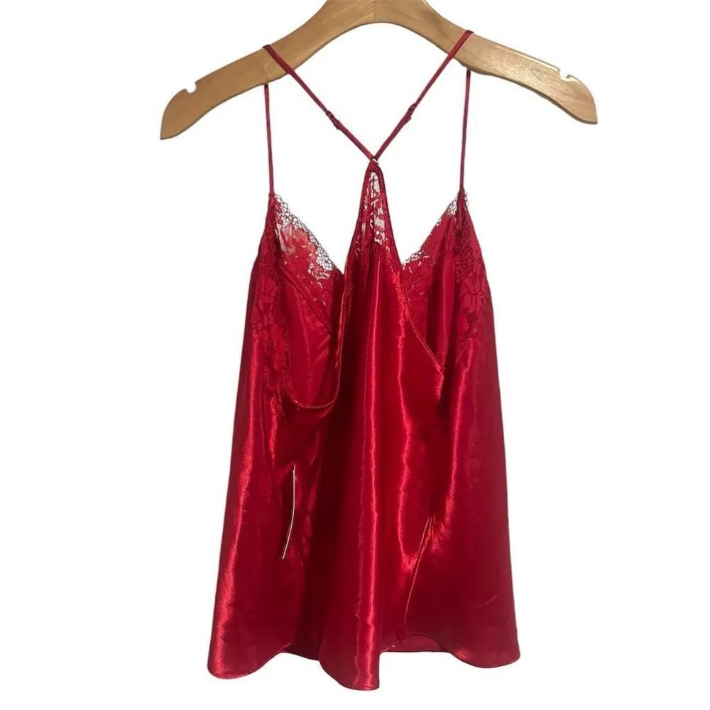 Lilac + London Sleep Nighty Top Womens Size M Red Sleeveless Chamise Pajamas NEW Size M - Image 8