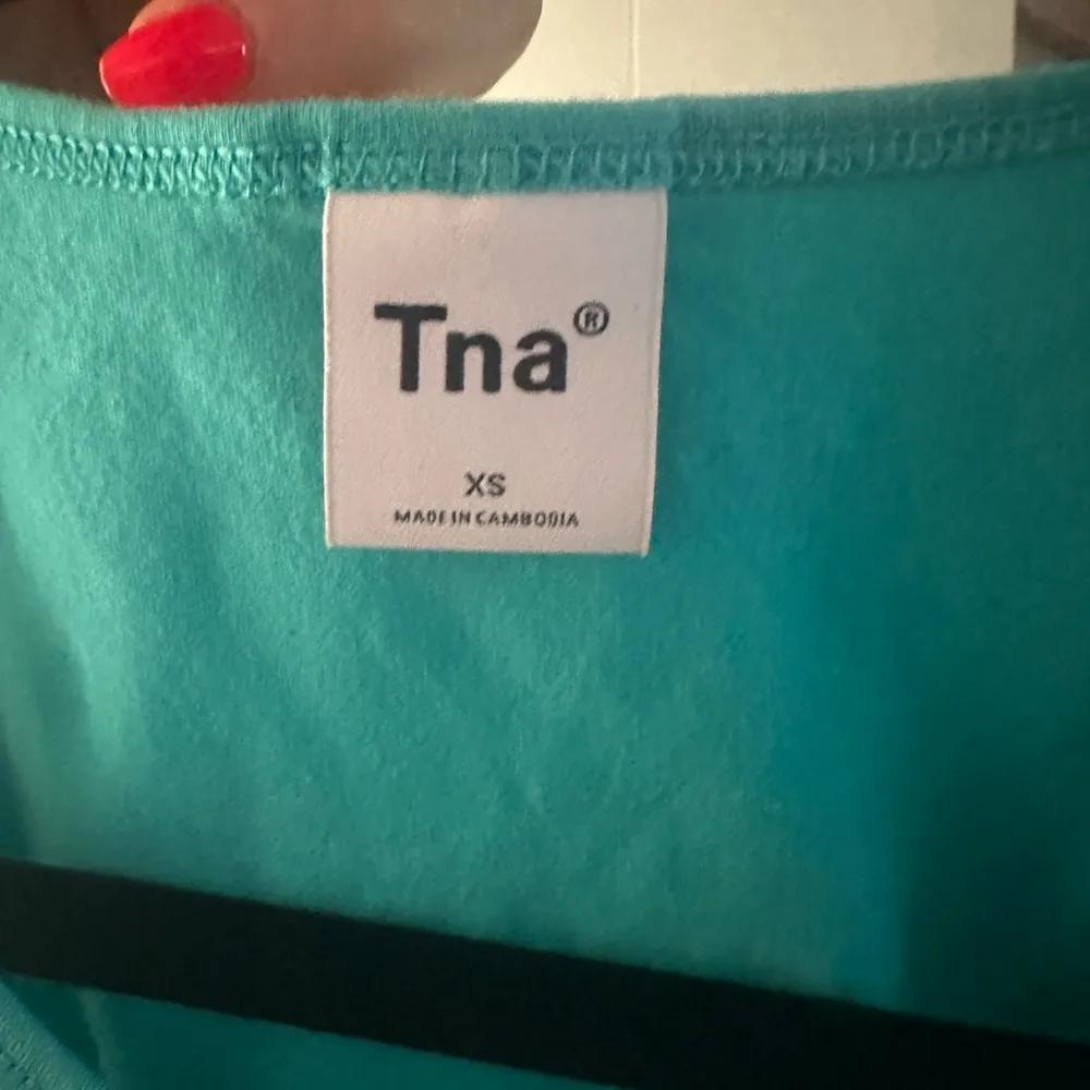 TNA Aritzia Turquoise Sleeveless Bodycon Dress - Image 5