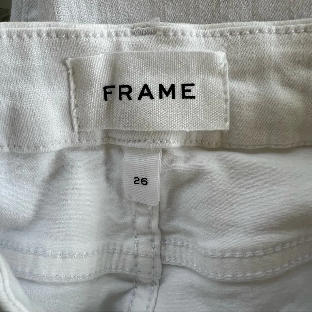 Frame Le Mini Bootcut Jeans Full Length 26 Midrise Flared Trendy Chic Glam - Image 14