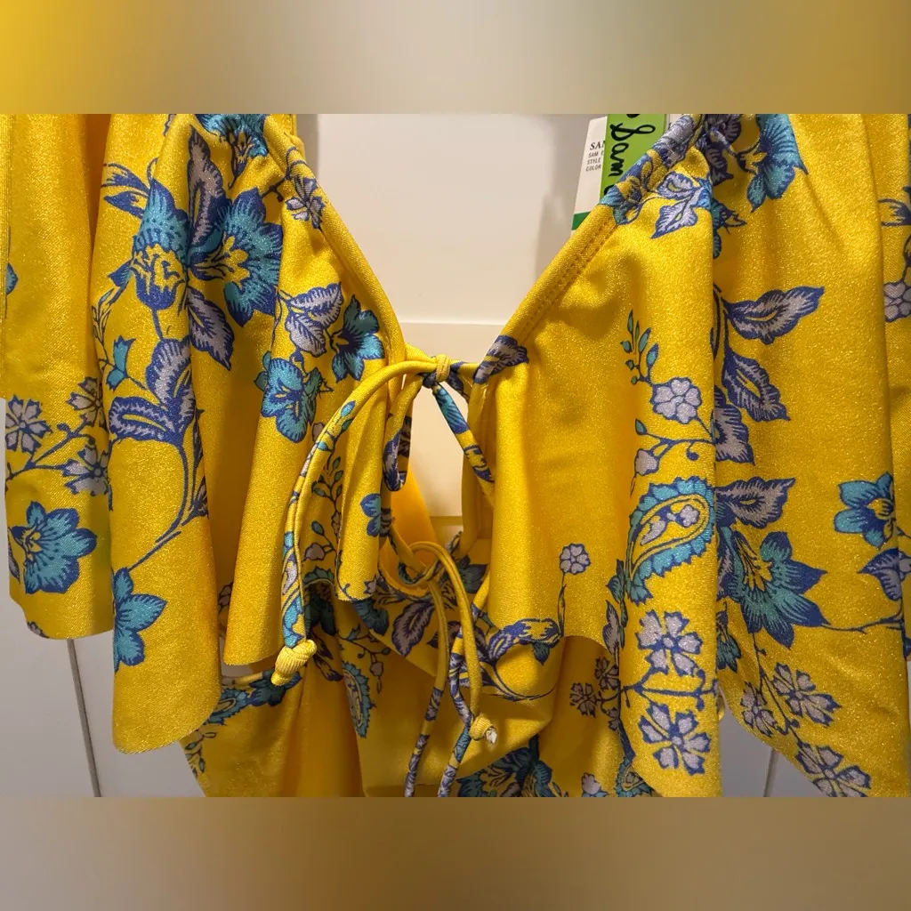 Sam Edelman Yellow Flora Monokini size Large, NWT! - Image 7