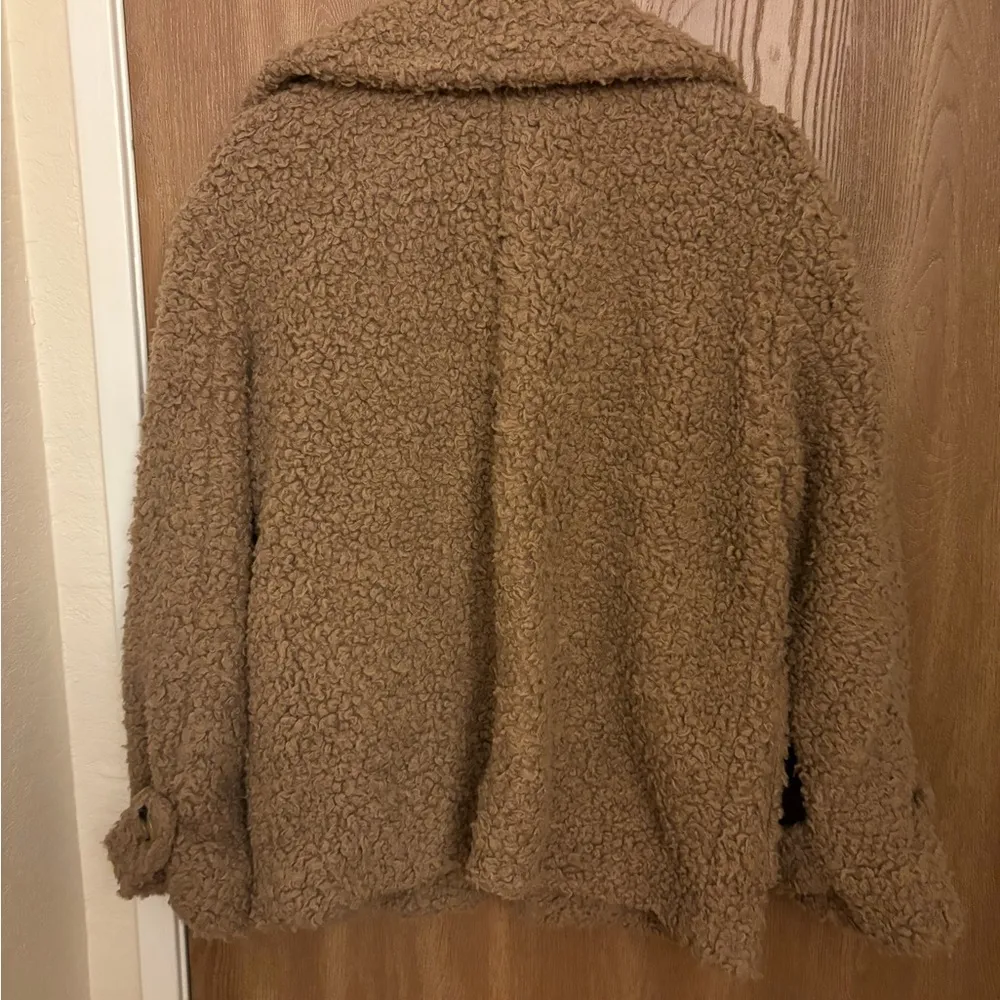 fall brown Sherpa coat - Image 2