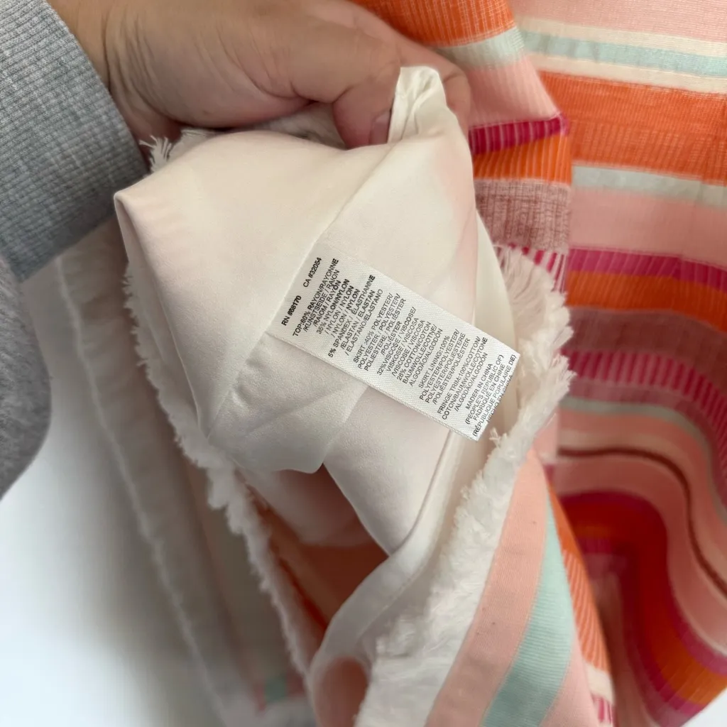 Anthropologie Hutch Kalyn Rainbow Striped Halter Mini Dress 10 - Image 7