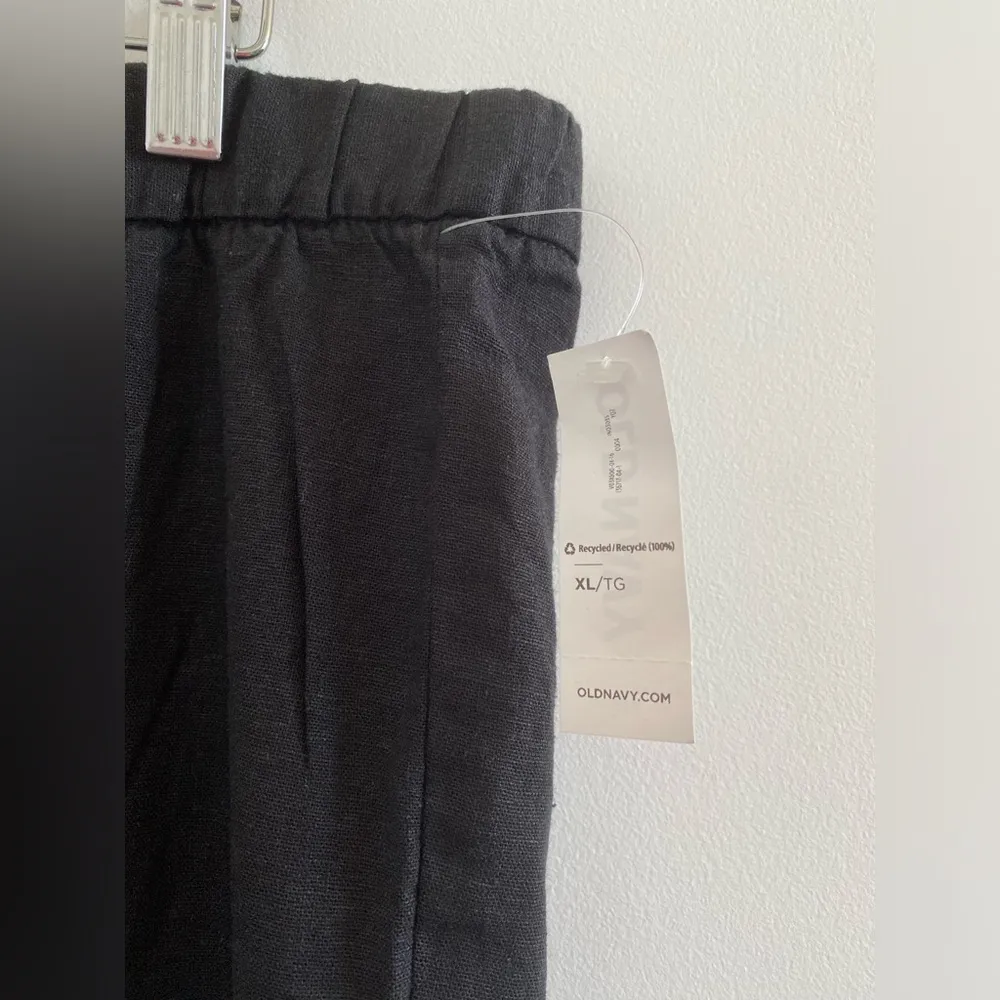 Old Navy Linen Blend Wide Leg Crop Pant In Blackjack Size XL New With Tag - Image 4