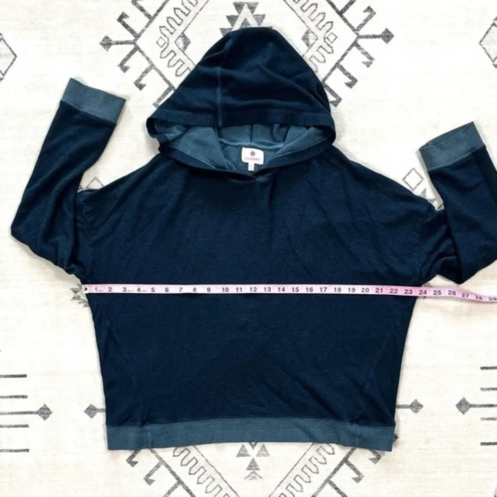 Merra Cross Back Hoodie Pullover in Navy Medium - Image 3