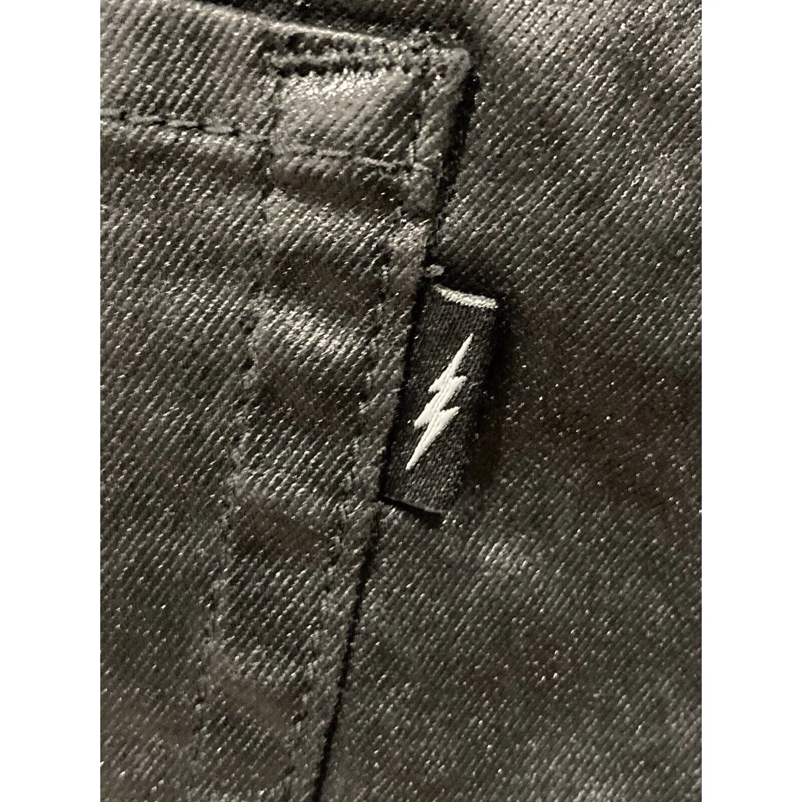 Free People Neon Blonde Pants Womens 31 Black Blondie Mid Rise Faux Leather New - Image 3