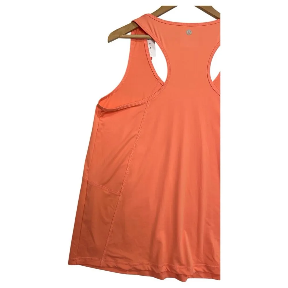 New Livi Lane Bryant Tank Top Womens 18 20 Orange Racerback Wicking Workout Yoga - Image 8