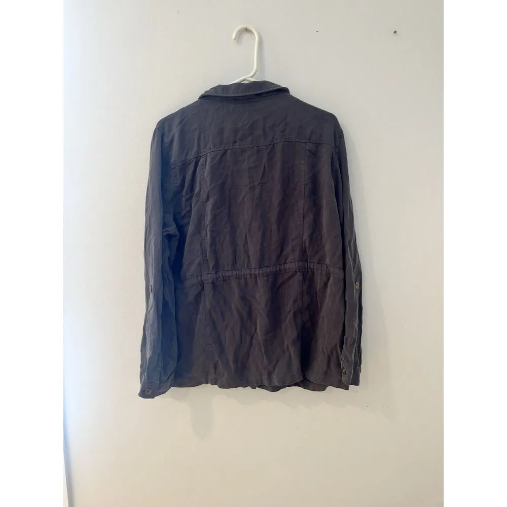 NWT Beyouty Charcoal Women's XXL utility cinch waist shacket jacket Gray - Image 3