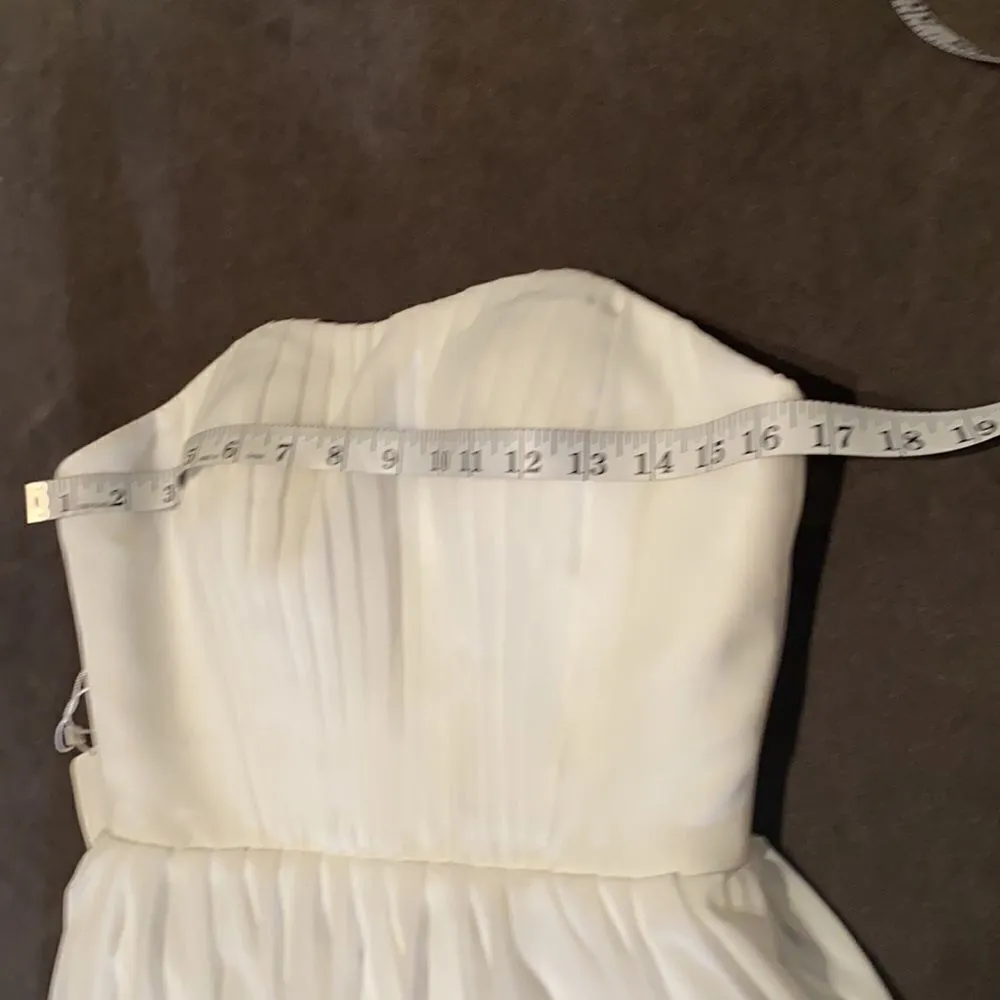 Women’s Elegant Ivory Short Prom Party Formal Dress Size S NWT **READ FLAW - Image 11