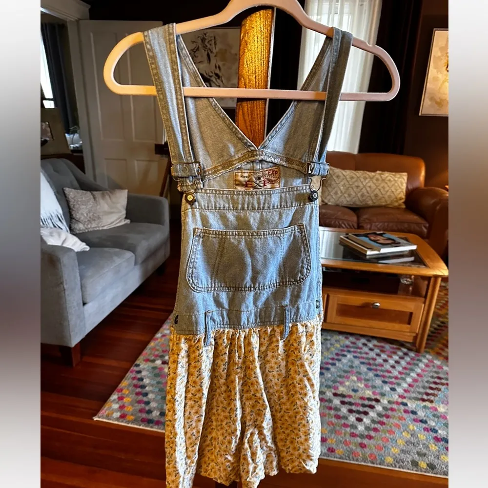 Express 90s vintage denim romper sz XS to sz 4 - Image 3