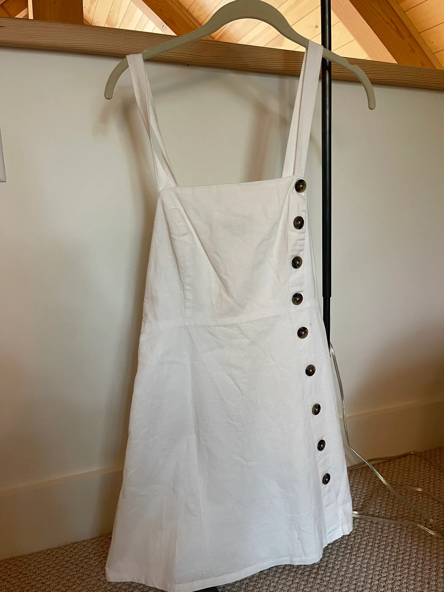 White  Linen Dress - Image 3